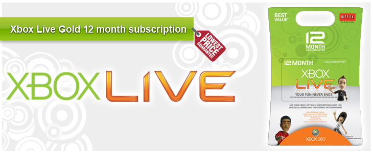 Xbox Live Gold 12 month subscription - Lowest Price Guarantee